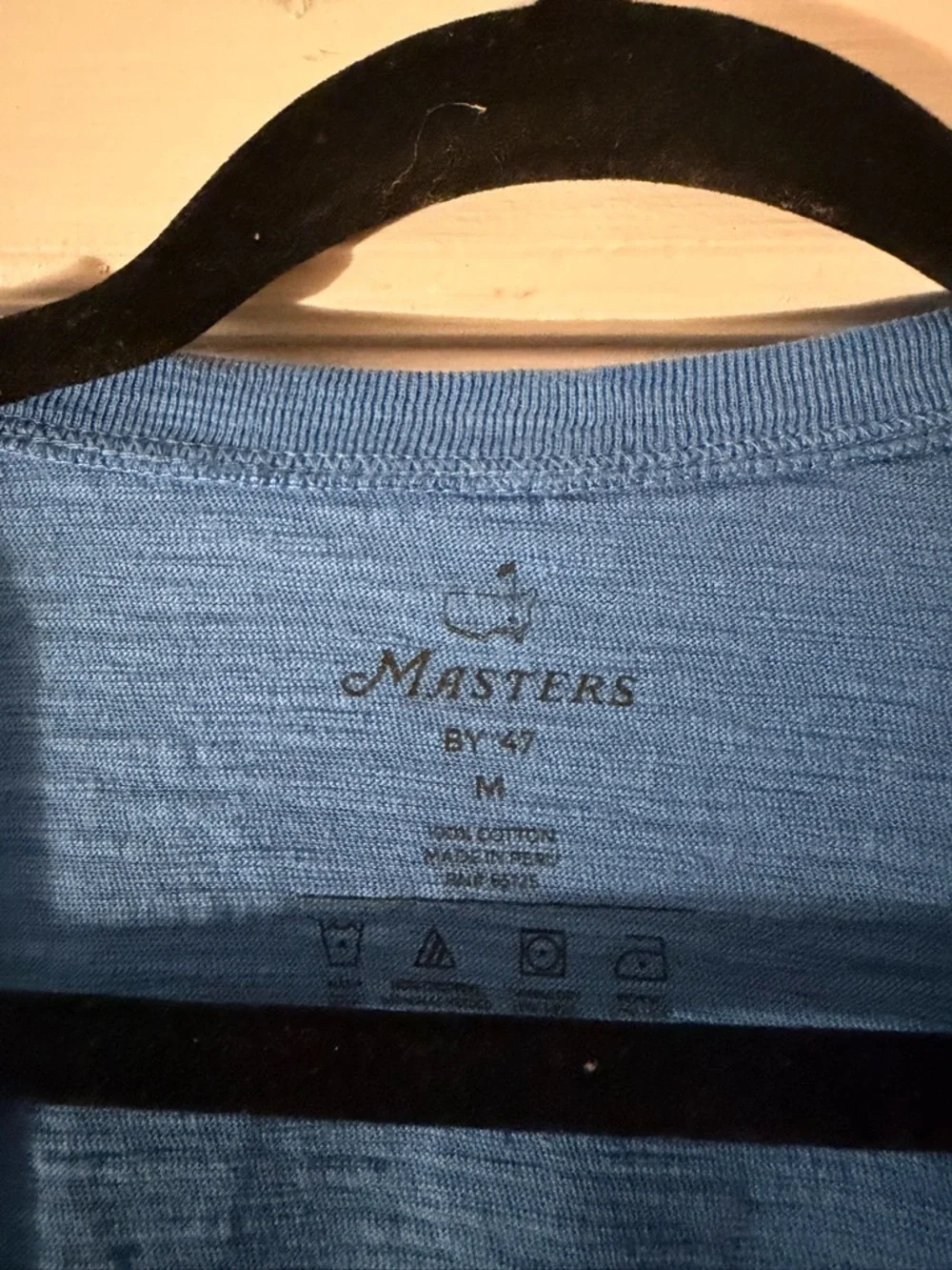The Masters Tournament Masters Augusta Blue V-Neck Tee Size Medium BY47 - Picture 2 of 3